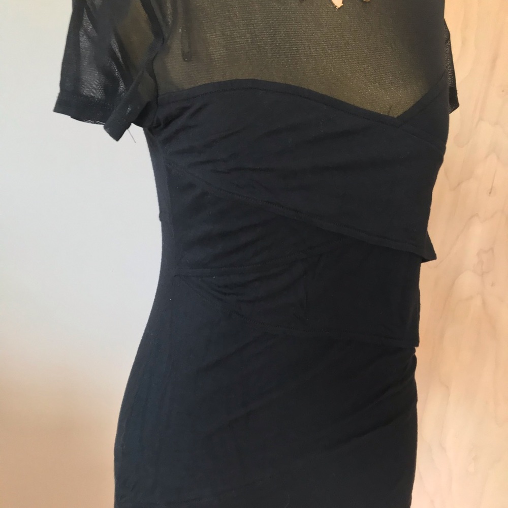 INC Black Ruffle Top - Picture 2 of 4